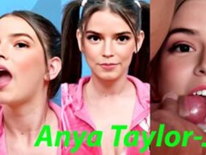 Anya Taylor Joy cums swallows competition