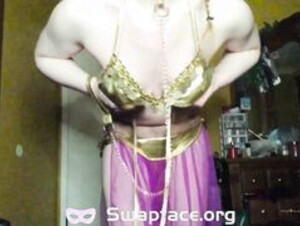 Carrie Fisher as Princess Leia forced to please you by playing with her tits and dick